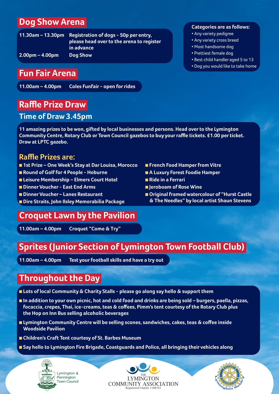 Picnic in the Park Programme - Page 2 Lymington Platinum Jubilee Picnic in the Park programme page two