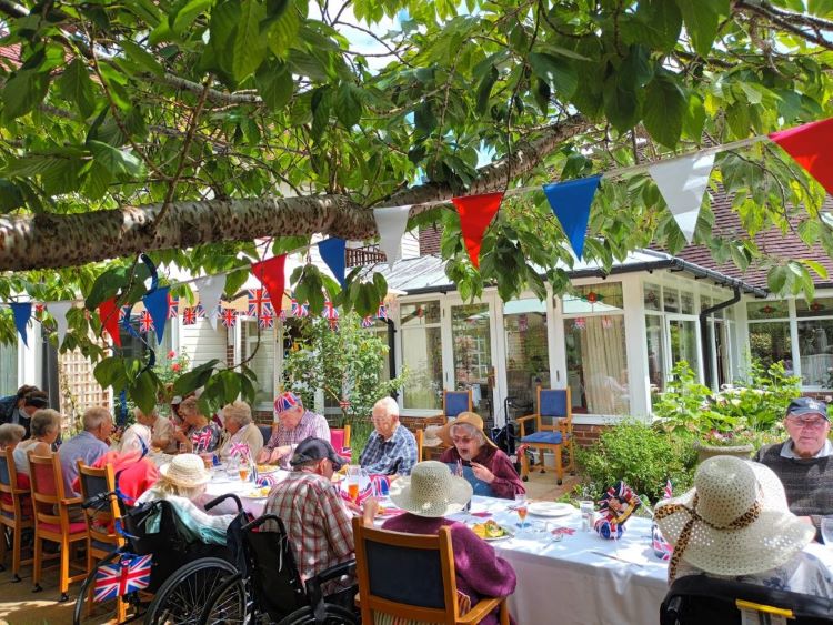 Jubilee party at Woodpeckers The Jubilee garden party at Colten Care’s Outstanding-rated Woodpeckers in Brockenhurst
