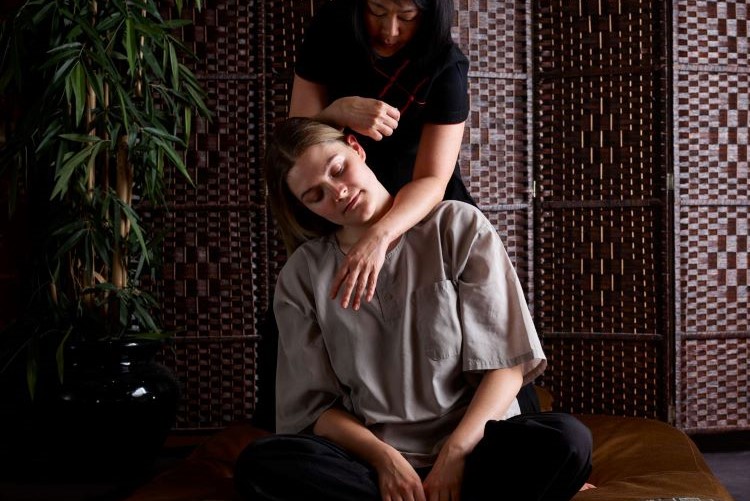Traditional Thai Massage at SenSpa - lady receiving massage