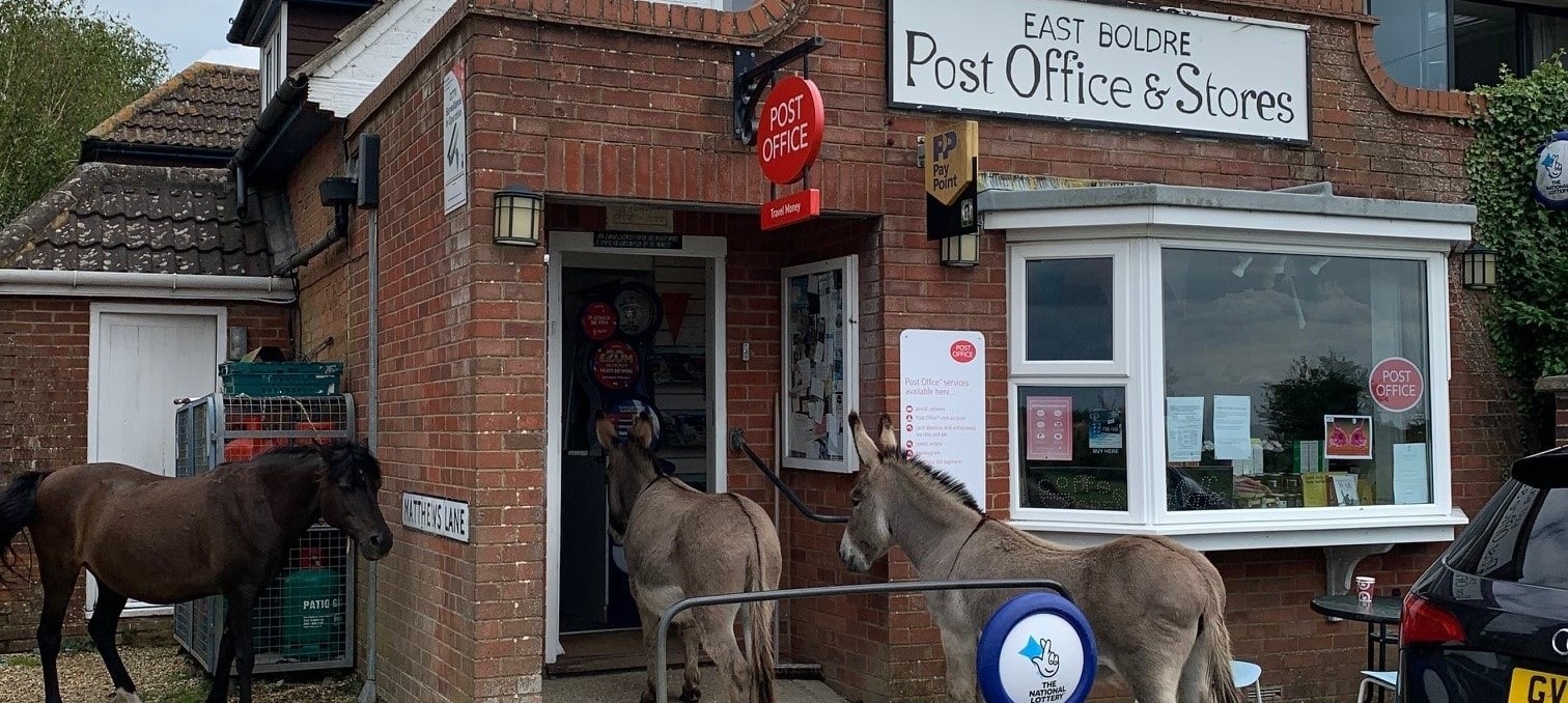 East Boldre post office and stores - customers 