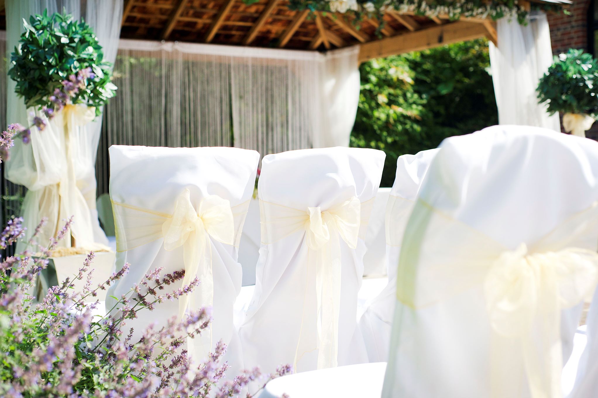 White wedding chairs 