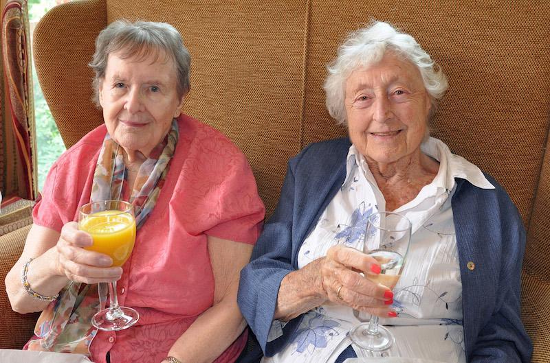 Residents Bunty Patrick and Betty Parker, residents at Colten Care's Kingfishers home in New Milton which is rated Outstanding by the CQC.  