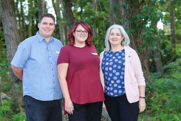 The new Colten Care Admiral Nurse team. From left: Adam Smith, Kay Gibson and Tracy Logan.