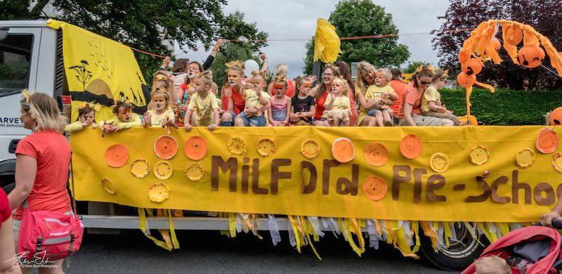 Milford Pre School overall winners of the Lymington Carnival 2017