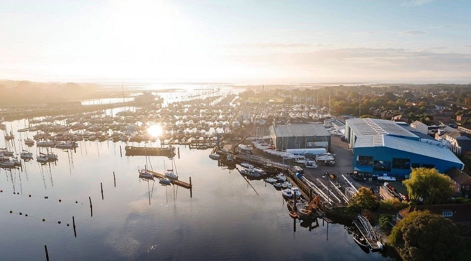 Sunny Lymington River and Berthon Boatyard