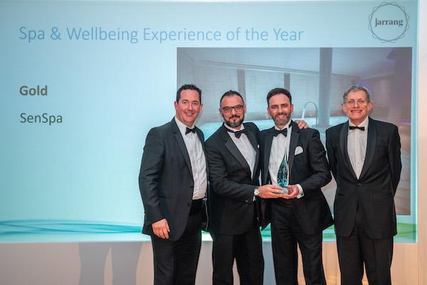 SenSpa winning Spa and Wellbeing Experience of the Year 2019 at the Beautiful South Awards