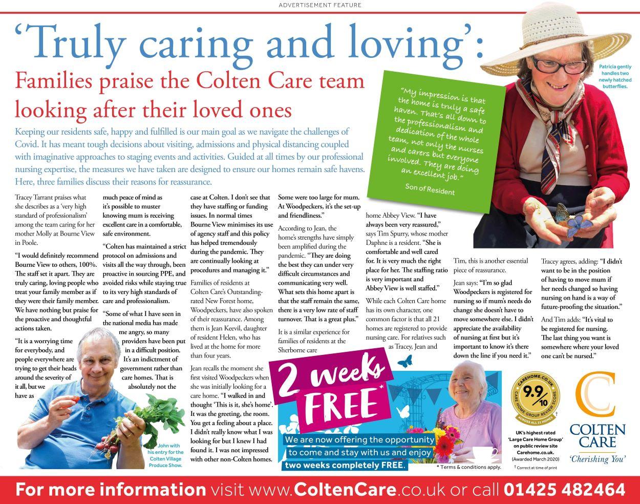 Colten Care advertorial 4 September 2020