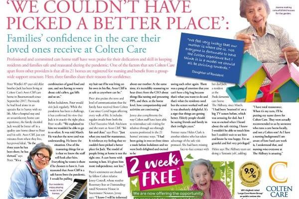 Families declare Colten Care best care homes in the New Forest  
