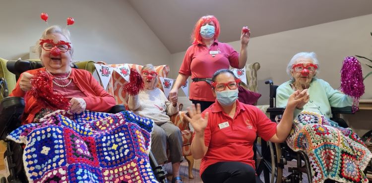 Colten Care home residents Red Nose Day in the New Forest