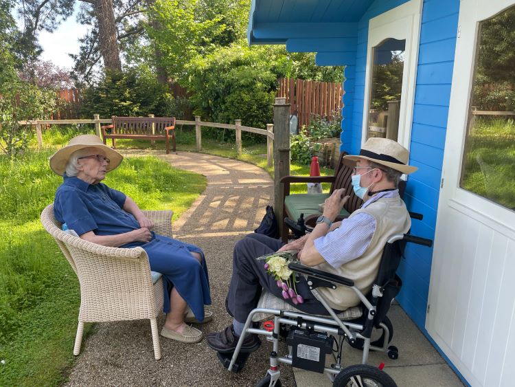 Michael and Tricia Blakstad share time together at Colten Care’s St Catherines View in Winchester