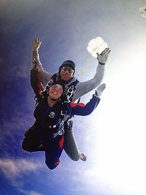 Woodpeckers' carer Sophie Ackroyd tackled a skydive