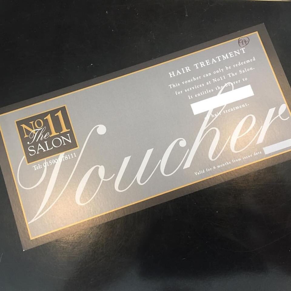 gift voucher from No 11 The Salon in Lymington