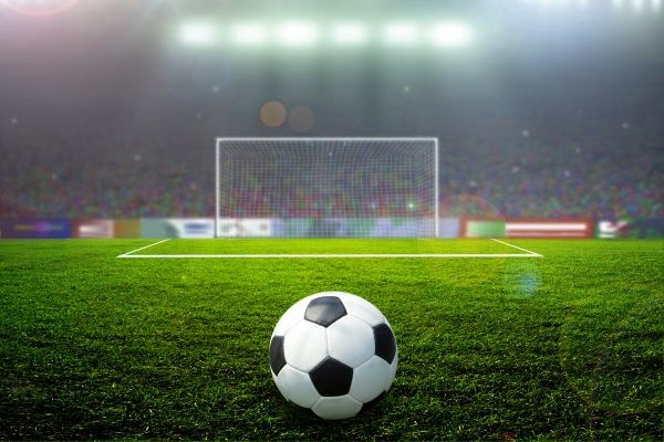 football in stadium