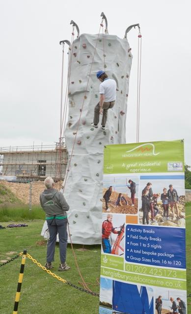 new forest busines expo climbing wall