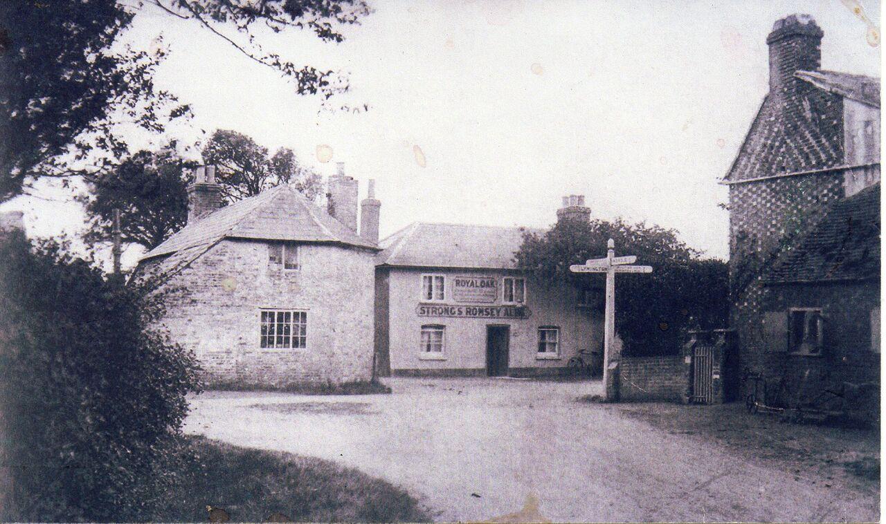 old photo of the royal oak inn pub downton near Lymington