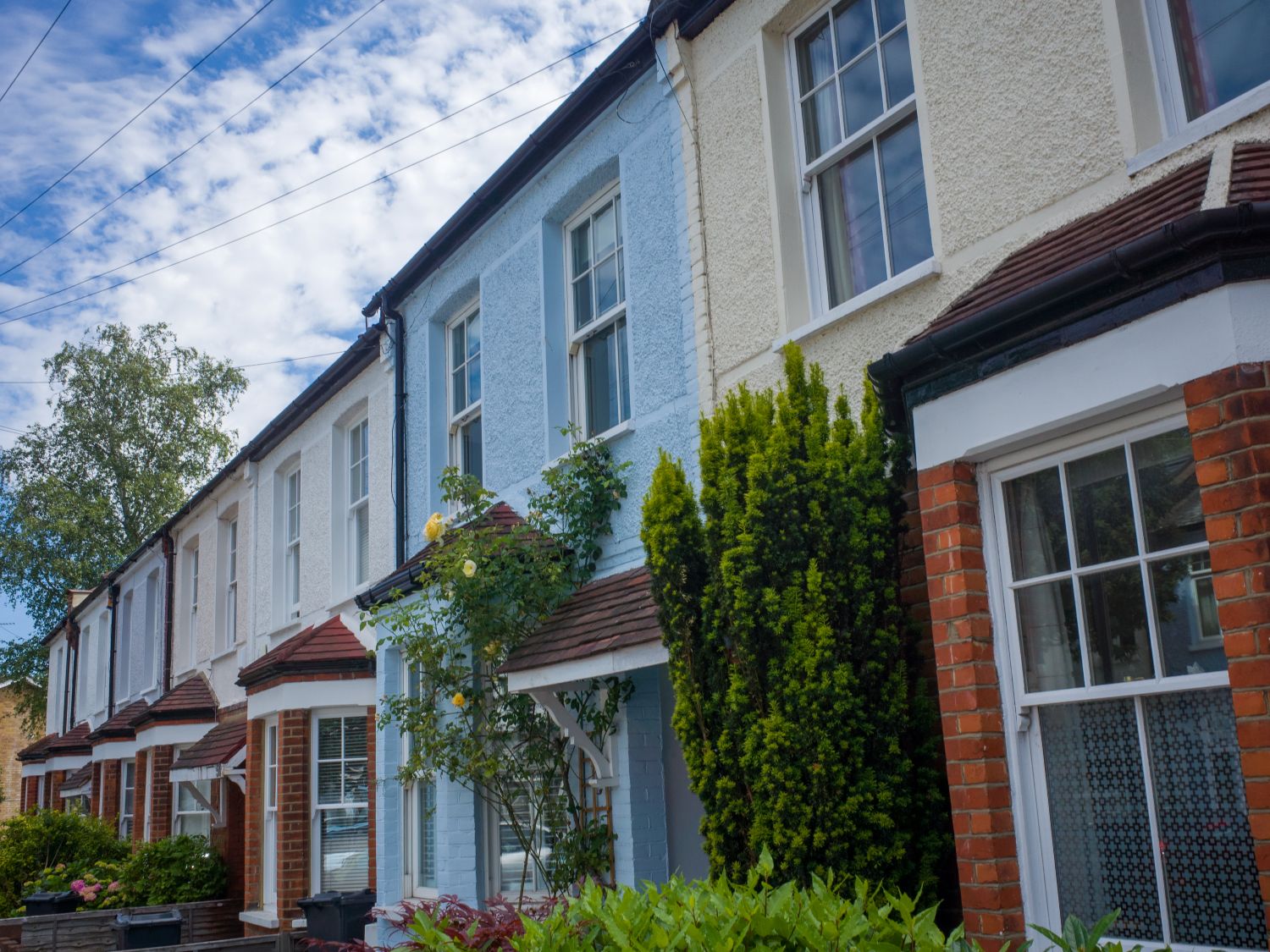 Row of houses in a street
