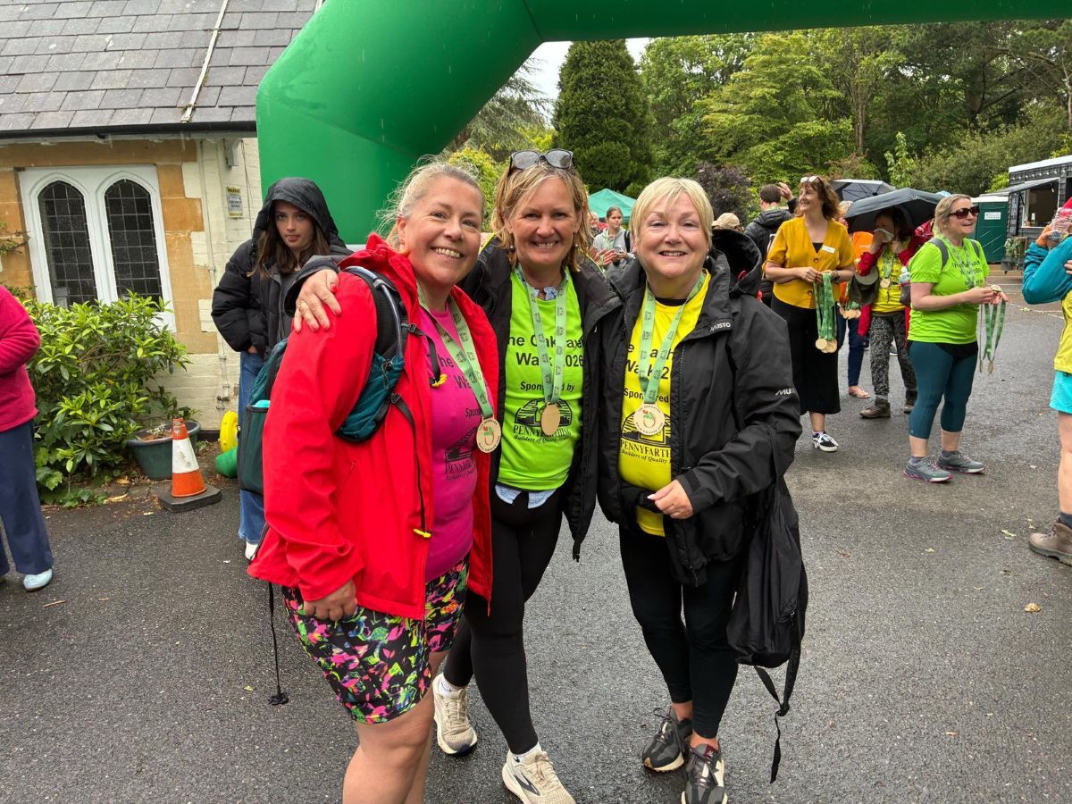 Catherine Sarah and Elaine walk for Oakhaven