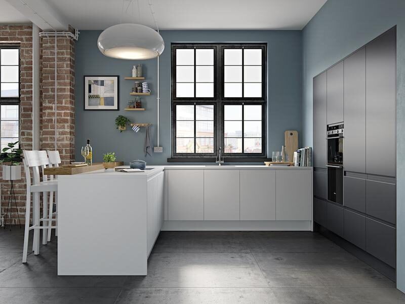 Crestwood of Lymington kitchen - Brook in Matt White / Graphite