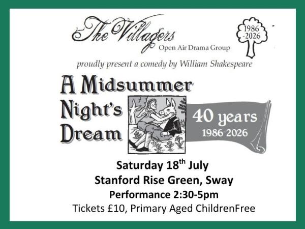 A Midsummer Night's Dream - Open Air Performance - Raising funds for Oakhaven