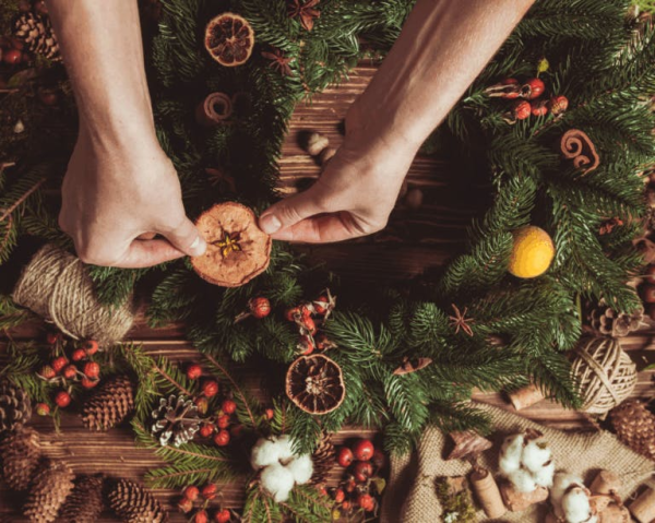 Christmas Wreath Making Workshop & Cheese Board